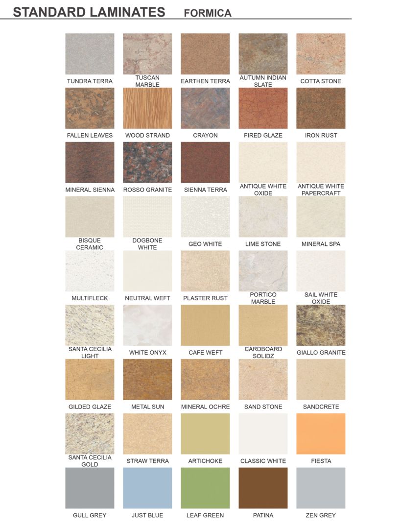 Standard Laminate Finishes